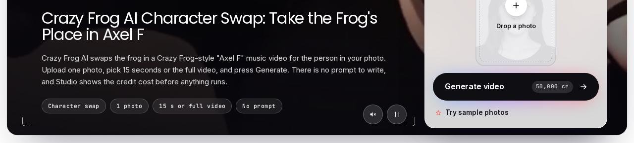 Noiz Crazy Frog character swap, captured 2026-10-21