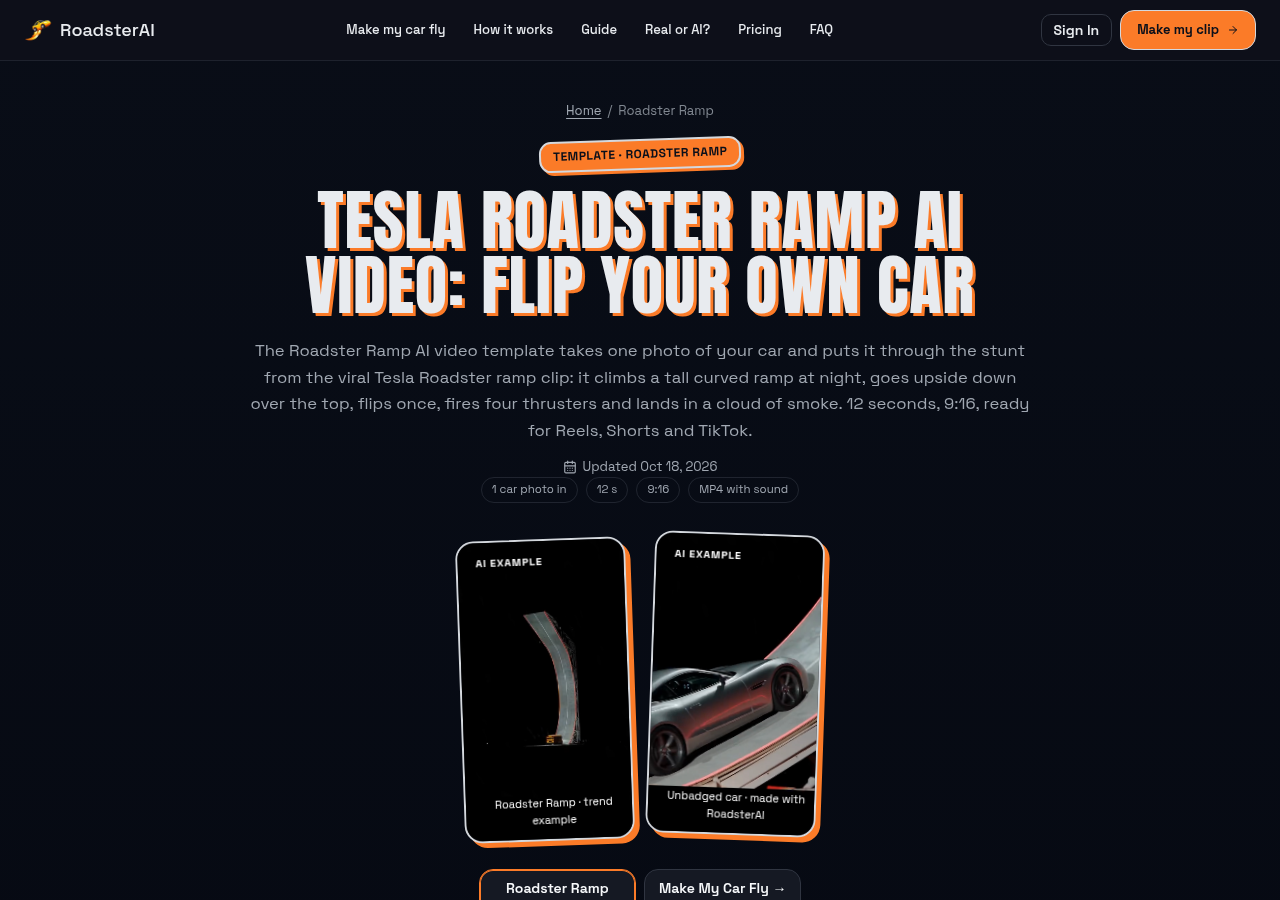 RoadsterAI Roadster Ramp template, captured 2026-10-21